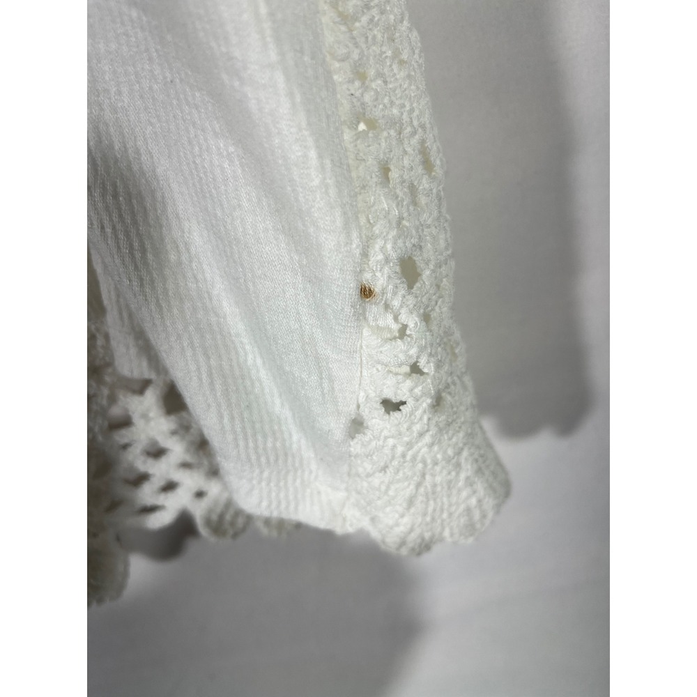Maurices Crochet Cami Top Women XL White Adjustable Straps Scalloped Hem Boho - Picture 10 of 12